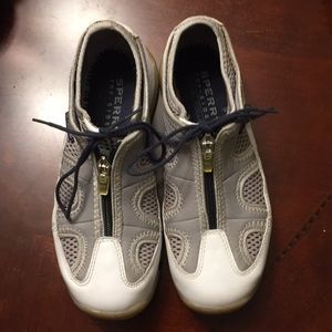 SPERRY Top Siders FIGAWI Zip Gray White 5-1/2